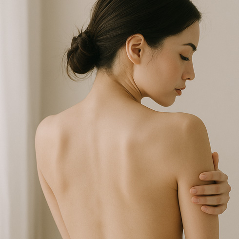 女性の背中